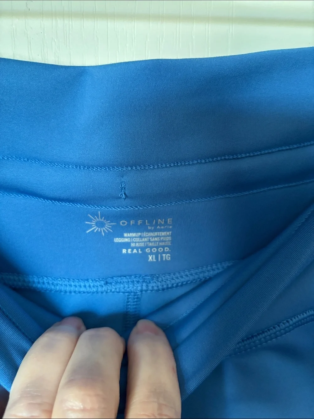 Offline by Aerie Blue Floral Side Panel Leggings XL Activewear